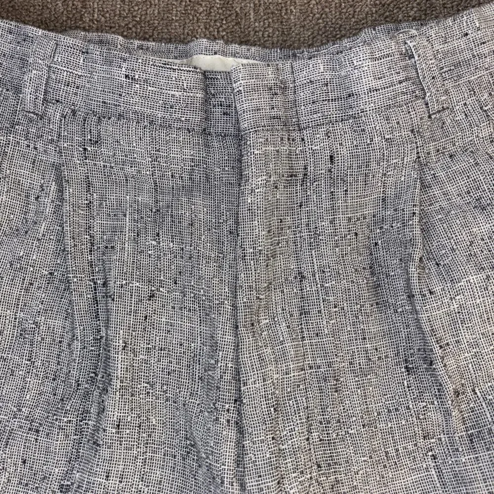Vintage IMPACT Textured Slacks Pants USA Gray 34x30 Disco Leisure